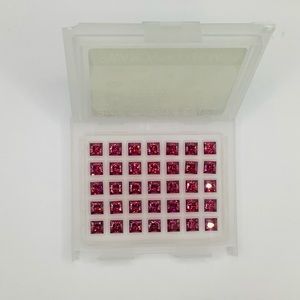 ❤️35 pieces 6mm Red Cubic Zirconia Square Princess Cut Swarovski TCF